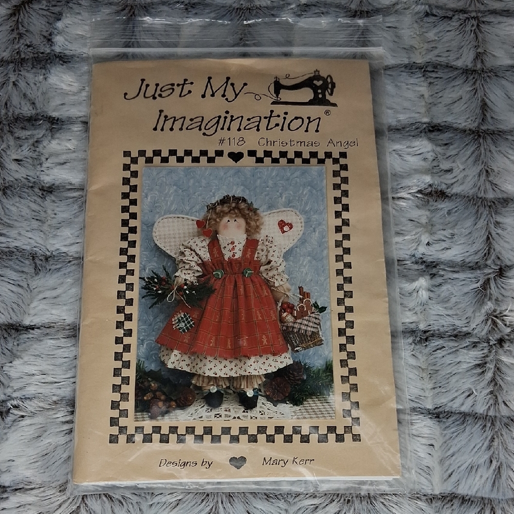 Vintage 1995 Mary Kerr, Just My Imagination #118 Christmas Angel Art Print